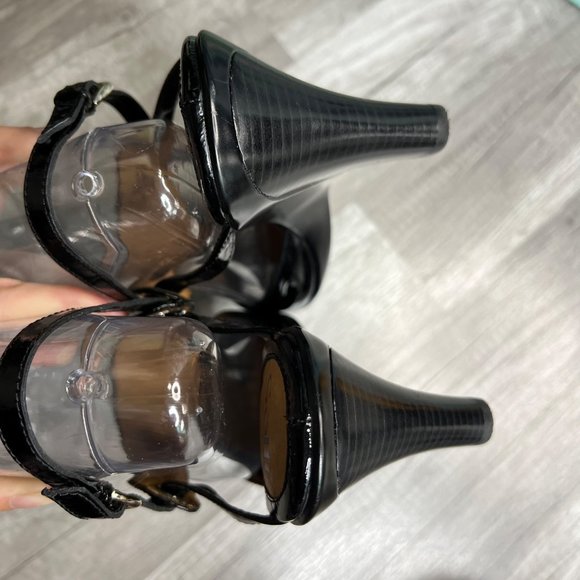 Sofft Patent Leather Back Slingback Cutout Sandals Pumps 9 1/2 - Picture 7 of 10